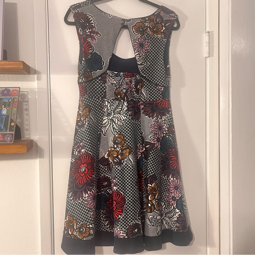 MAEVE [Anthropologie] Floral A-line Knit Dress: Sz M - Picture 4 of 8